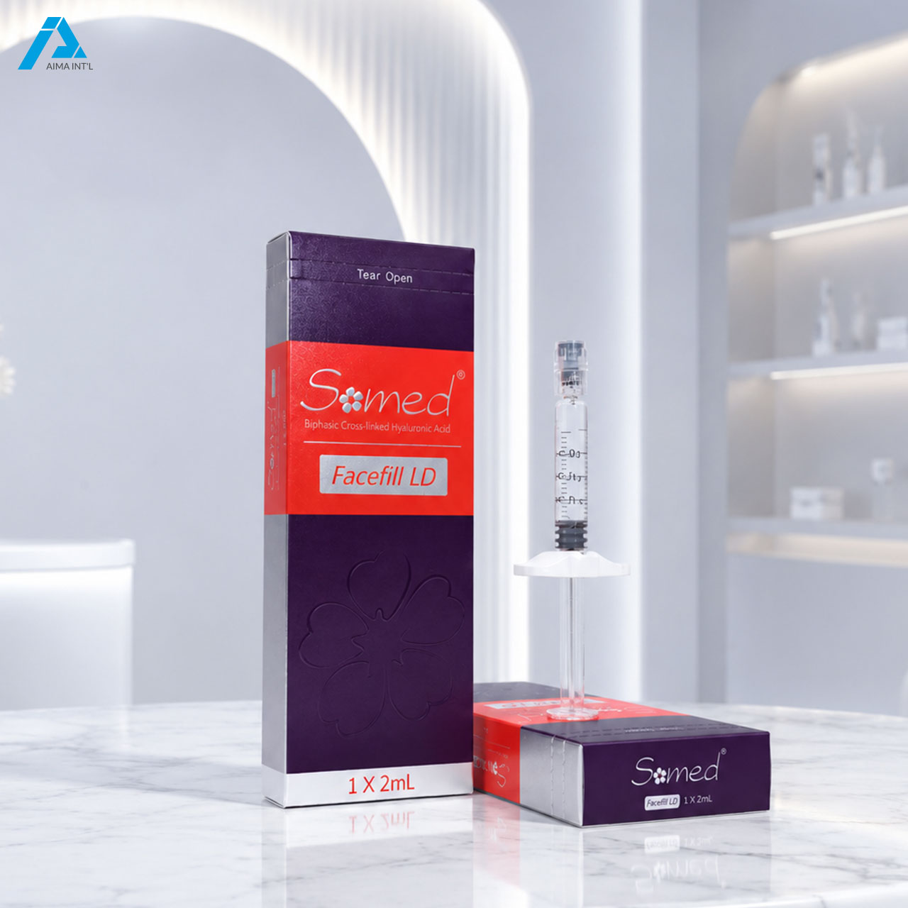Biphasic Hyaluronic Acid Filler Facefill 2mL | Long-Lasting Natural Facial Enhancement